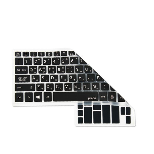 파인피아 LG 그램 14Z980-GR3MK용 문자인쇄 노트북 키스킨, 블랙, 1개