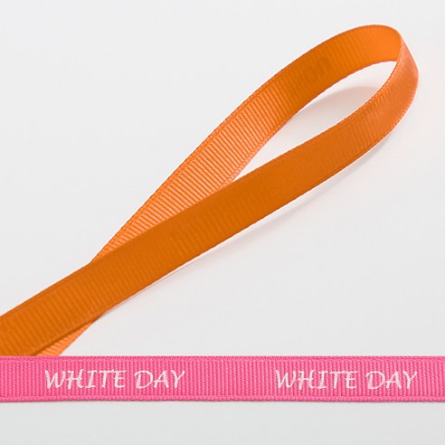 톡톡 DIY 골직리본끈 WHITE DAY, G37주황, 50m