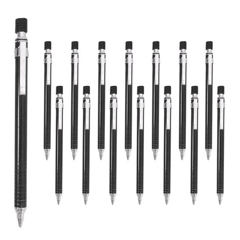 투영디자인 AGENDA 심플 샤프펜슬 블랙, 0.5mm, 15개입