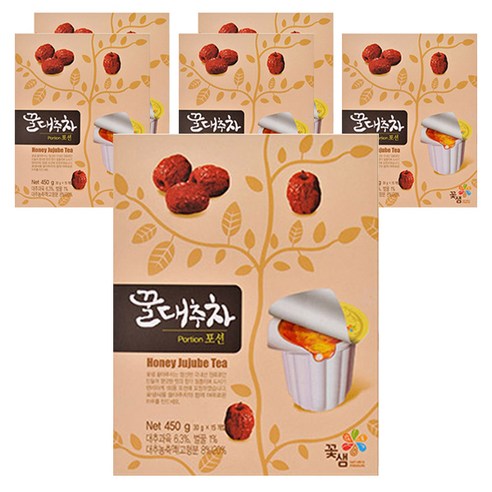꽃샘 꿀대추차 포션 15p, 30g, 15개입, 6개