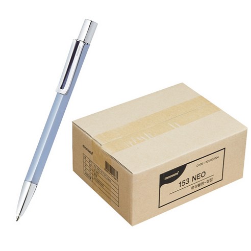 모나미 153 네오볼펜 0.7 mm, gray, 12개
