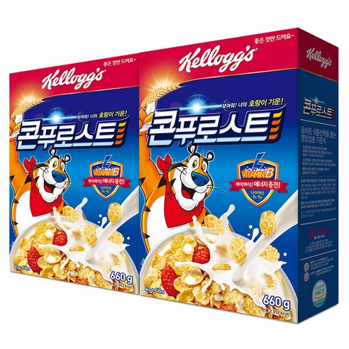 켈로그 콘푸로스트 시리얼, 660g, 2개입