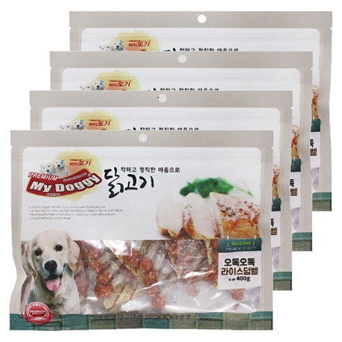 마이도기 프리미엄 강아지간식 400g, 치킨라이스덤벨맛, 4개입