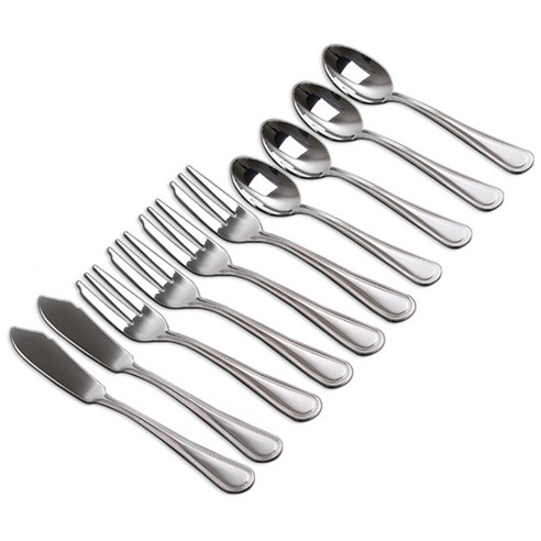 카운테즈 커트러리 2인 디저트 커트러리세트, 케이크포크4p + 티스푼4p + 버터나이프2p, 10개