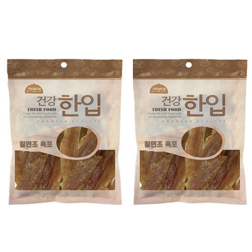 수제명가 셰프시리즈 강아지 수제간식 50g, 칠면조 순살 육포, 2개