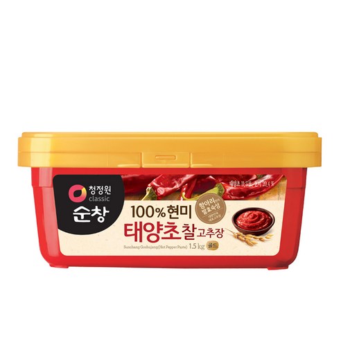청정원순창 100% 현미 태양초 찰고추장, 1.5kg, 1개