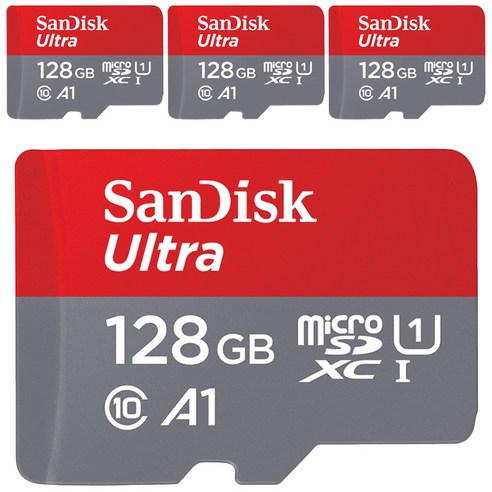 샌디스크 울트라 마이크로SDXC SDSQUAR-128G 4p, 128GB, 4개