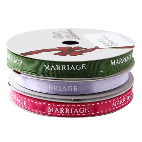 TOCTOC MARRIAGE 프린팅 포장리본 세트, NO40, 13.5m