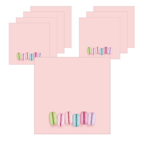 디자인매드 떡메모지 마카롱 85 x 85 mm 100p, 06 핑크, 8개입