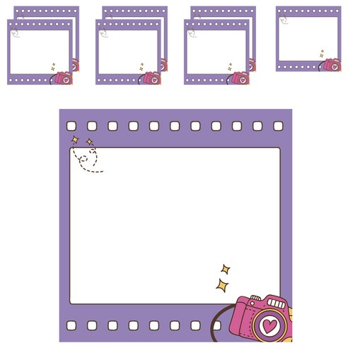 디자인매드 떡메모지 메모리 85 x 85 mm 100p, 04 퍼플, 8개입