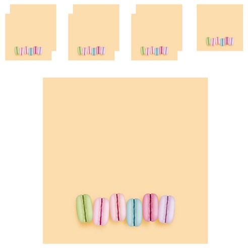 디자인매드 떡메모지 마카롱 85 x 85 mm 100p, 01 피치, 8개입