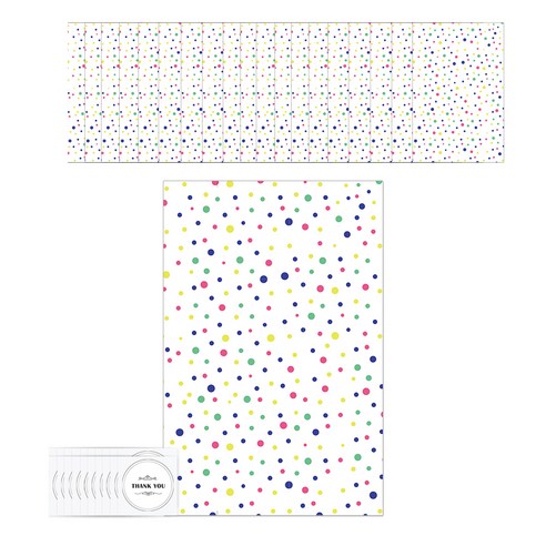 삼육오데이 디자인 페이퍼 기프트백 대 20p + 스티커 20p 세트, 물감톡톡, 1세트