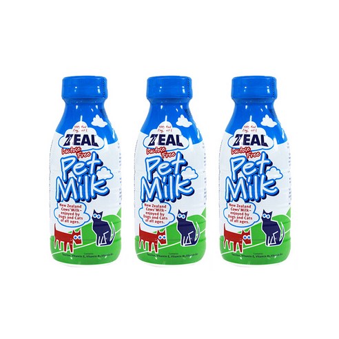 질 펫밀크, 우유맛, 380ml, 3개