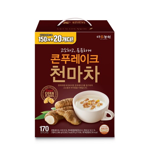 다농원 콘푸레이크 천마차, 18g, 170개입
