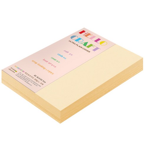 종이문화 두꺼운양면 칼라용지 레인보우카드 No02 아이보리, B5, 120매