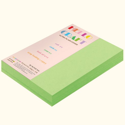 종이문화 두꺼운양면 칼라용지 레인보우카드 No12 그린, B5, 120매