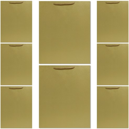 홀마크 무지 단색 쇼핑백 8p 세트, 골드