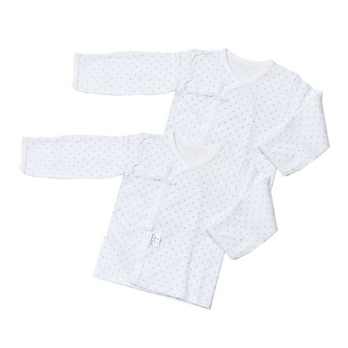 베이비앤아이 코모스베이비 하트 배냇저고리 블루 2p