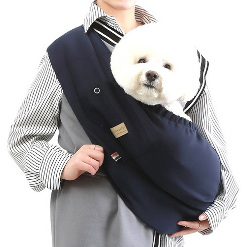 에이미러브즈펫 안아주개 반려동물 슬링백, 네이비