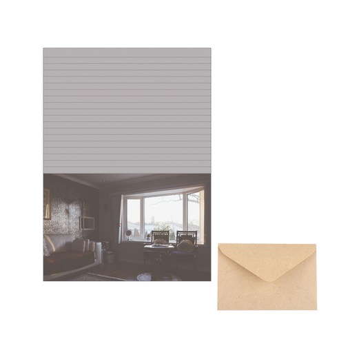 삼육오데이 디자인 편지세트 편지지 20p + 봉투 10p, 역광, 1세트
