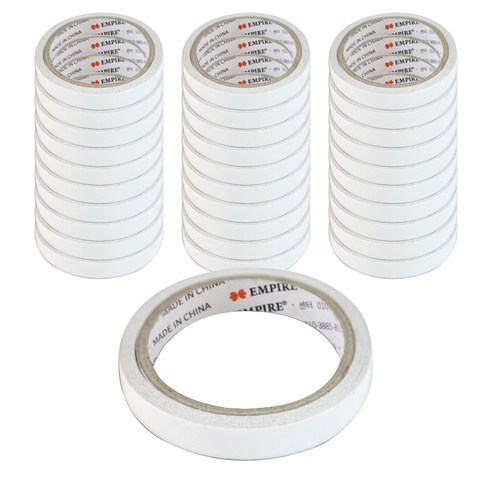 엠파이어 양면테이프 15mm x 10m, 화이트, 34개입