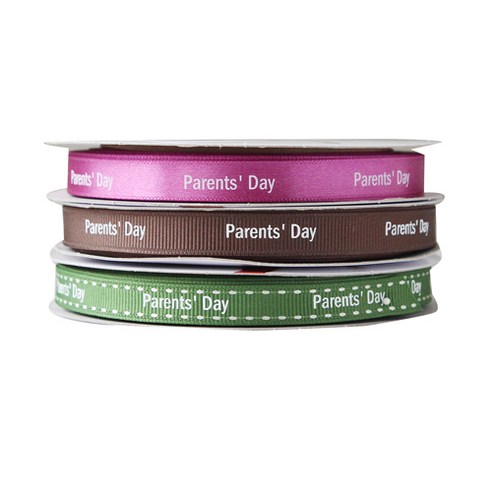 톡톡팬시 굿즈 Parents Day 프린팅 포장리본 3p 세트, NO44, 13.5m