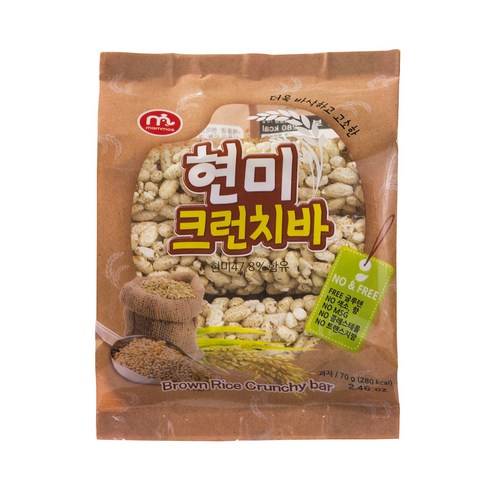 맘모스제과 현미크런치바, 70g, 1개