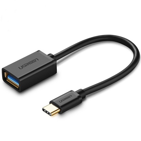 테크맨 그린 링크 OTG 케이블 USB 2.0, 블랙, 1개