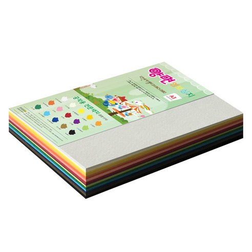 종이문화 색상지 다빈치엠보 180g 15색 혼합 색상, A3, 100매