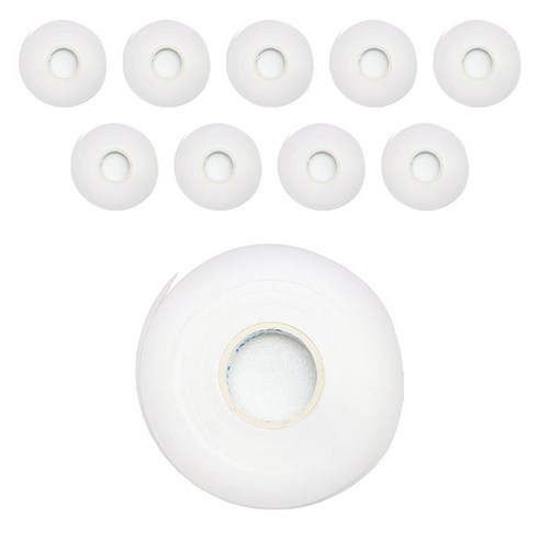 파티팡 컬러리본 1.2cm 10p, 화이트, 30m
