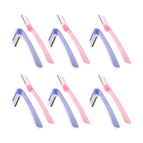 세븐스타 인파우치 눈썹칼 접이형 핑크 + 퍼플, 핑크, 퍼플, 6세트