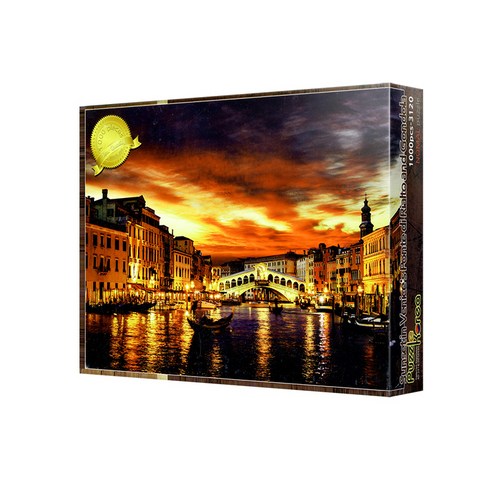 퍼즐코리아 노을진 하늘이 아름다운 베네치아 직소퍼즐 PK1000-3120, 1000피스, 혼합 색상