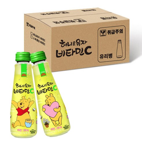 고려은단 허니유자 비타민C 디즈니 곰돌이 푸 에디션 랜덤 발송, 140ml, 30개