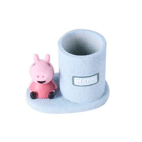 미니띠네 앙증맞은 돼지 펜 꽂이, 핑크, 1개