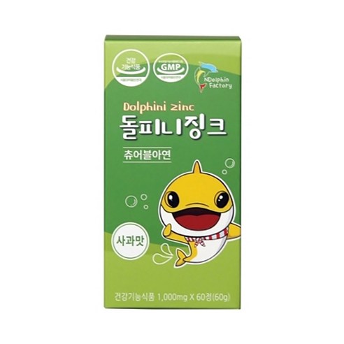 엔돌핀팩토리 돌피니징크 아연, 60정, 1개