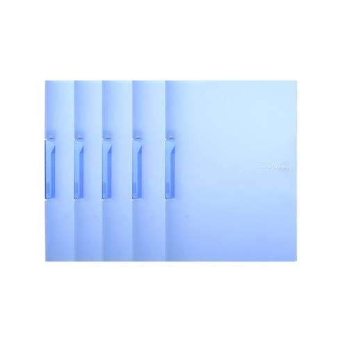 모닝글로리 2000 원터치 클립화일 A4, 블루, 5개입