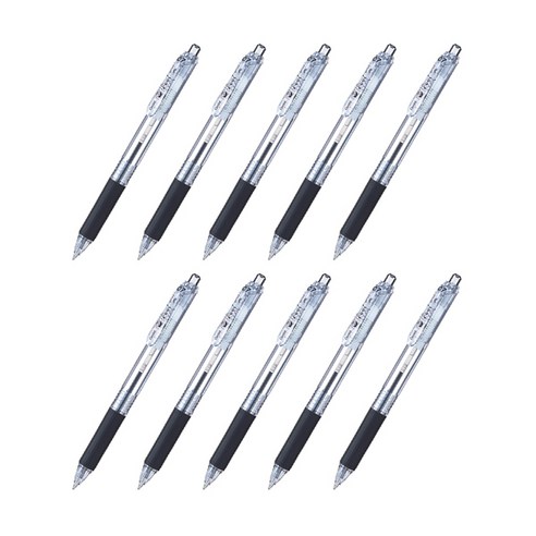펜텔 유성펜 필 0.7mm, 흑색, 10개입