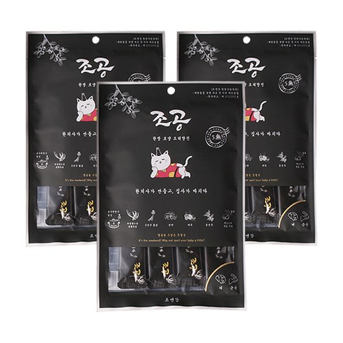 조공 고양이 파우치 간식 오리 4p, 한방보양오리탕전, 3개입