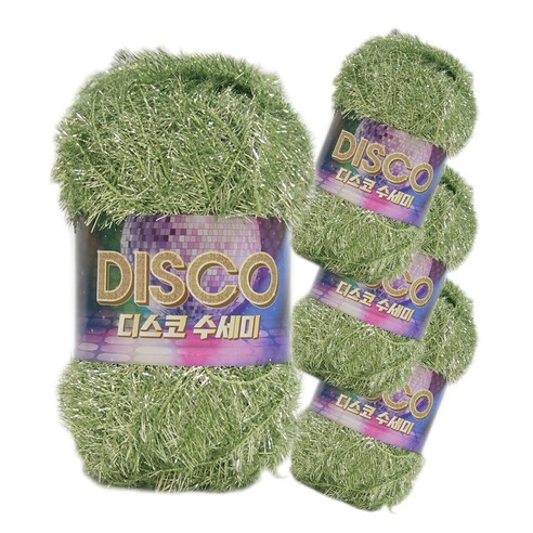필립섬유 디스코 수세미실 60g x 4p, 107 완두콩, 340m