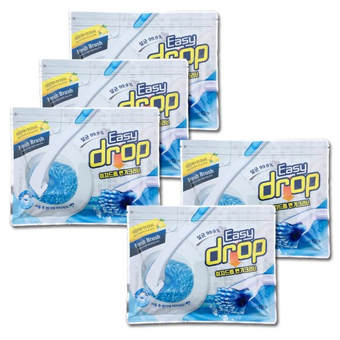 이지드롭 일회용 변기크리너 리필브러쉬 12p, 혼합 색상, 5개입