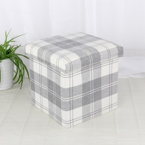 이지웜 체크패턴 수납의자 30 x 30 x 30 cm, 그레이 벤치스툴 Best Top5 이지웜 체크패턴 수납의자 30 x 30 x 30 cm, 그레이 벤치스툴 Best Top5