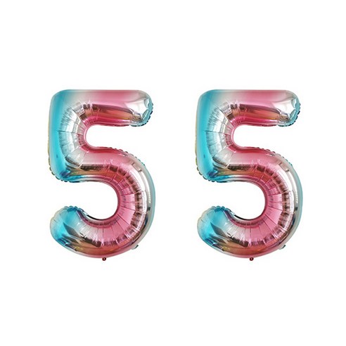 윰스 로즈쿼츠세레니티 디지털 숫자풍선 81cm, 숫자5, 2개