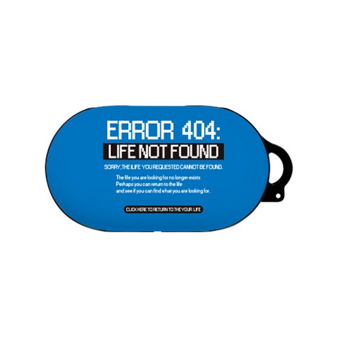 바니몽 에러404 디자인 갤럭시 버즈 케이스, 블루