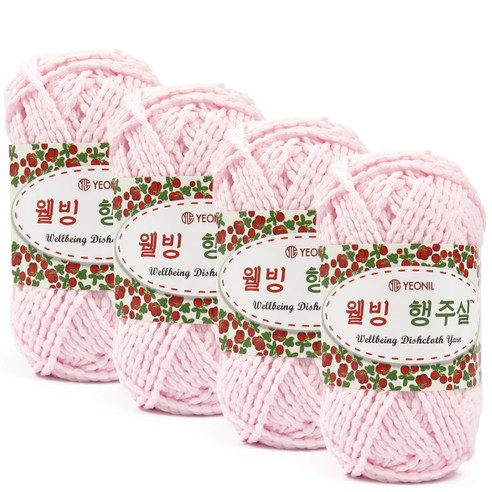 연일섬유 웰빙 행주실 4p, 01번 연분홍