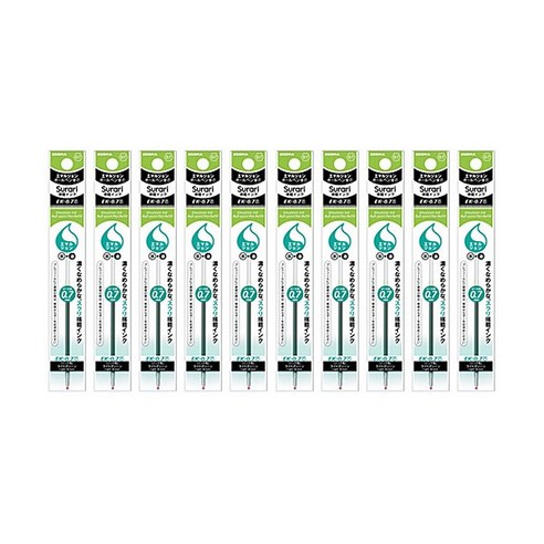 제브라 유성펜 리필심 프레필 EK 스라리 0.7mm, 라이트그린, 10개입