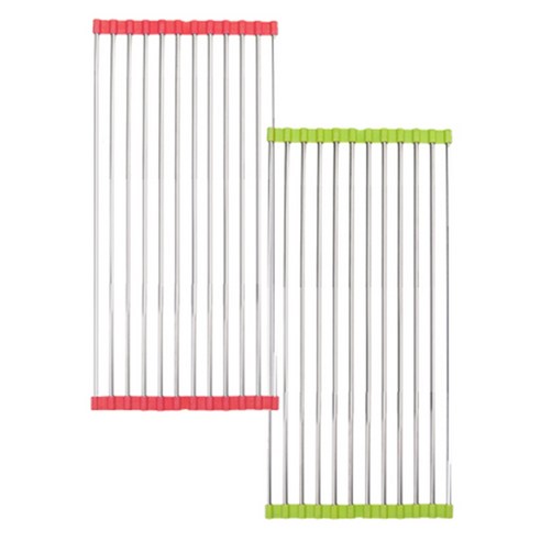 블럭마트 주방 싱크롤 선반 2p, 랜덤 발송
