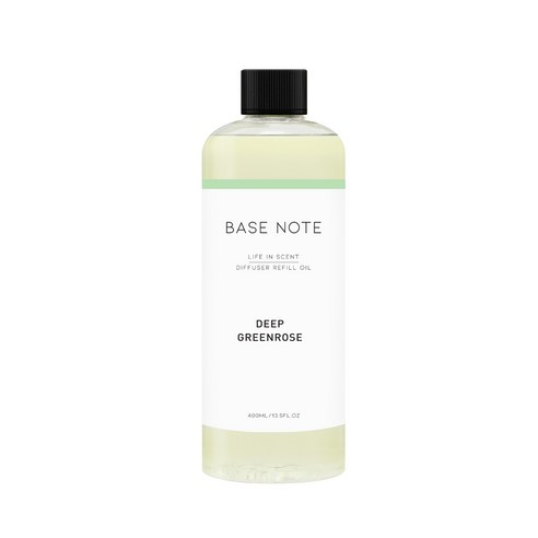 더허브샵 베이스노트 디퓨저 리필오일, 딥그린로즈, 400ml