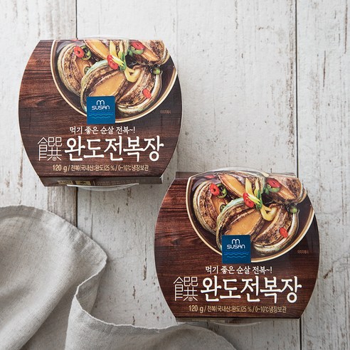 엠수산 완도전복장, 120g, 2개