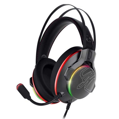 앱코 가상 7.1 RGB 3D 진동 초경량 게이밍 헤드셋, N995 ENC, 다크 그레이