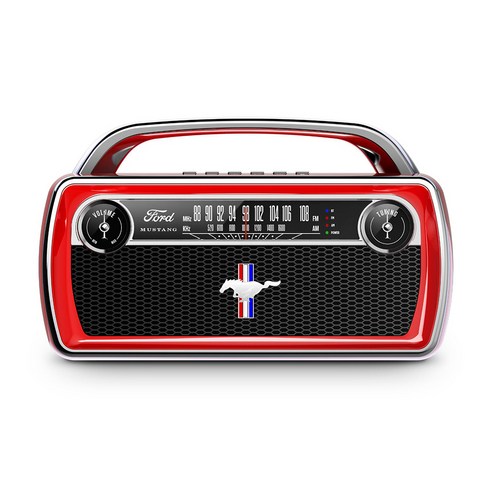 ION 샘오디오 MUSTANG Stereo 25W 스테레오 라디오 블루투스 스피커, RED + BLACK